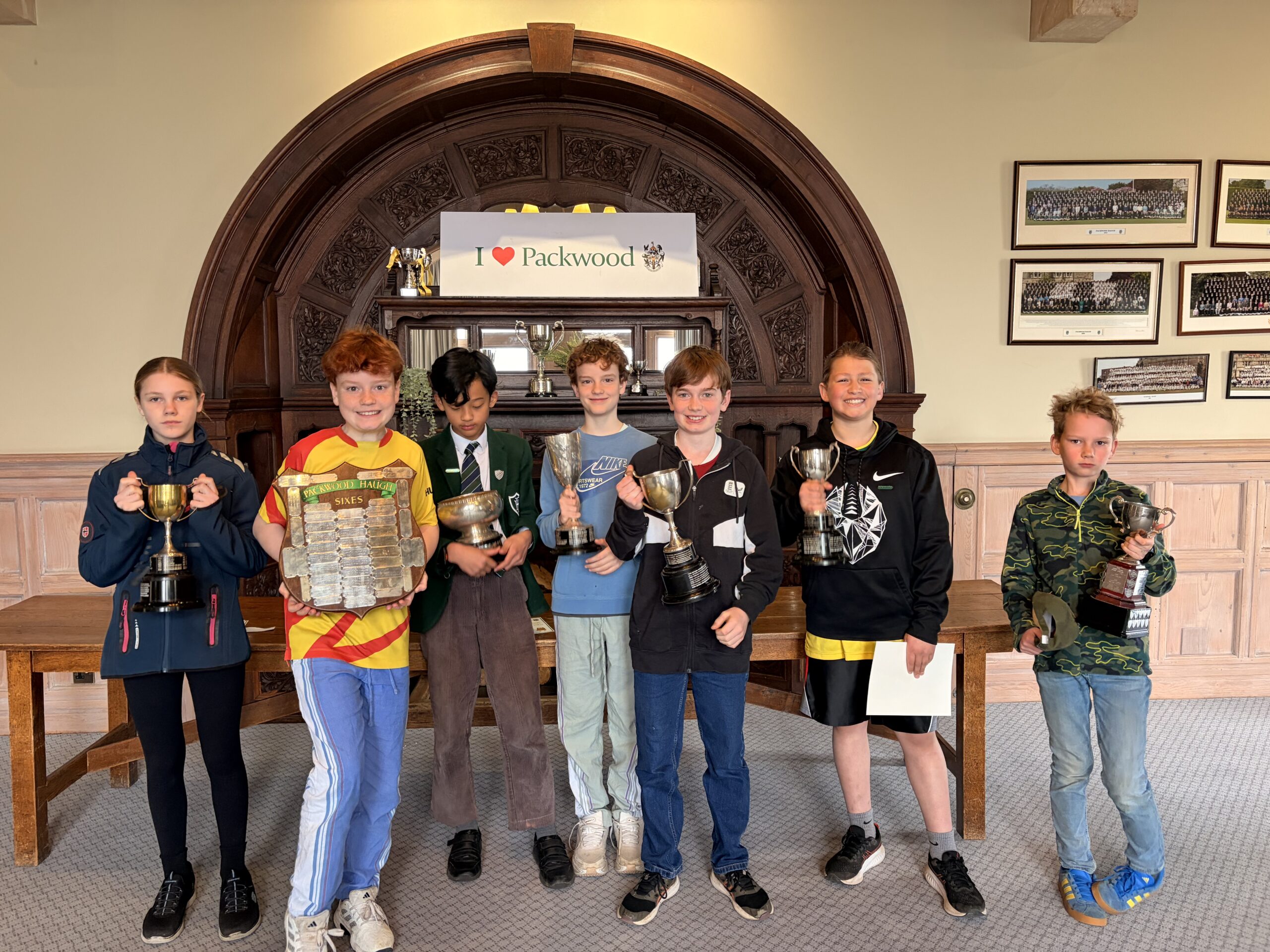 Children presented with trophies