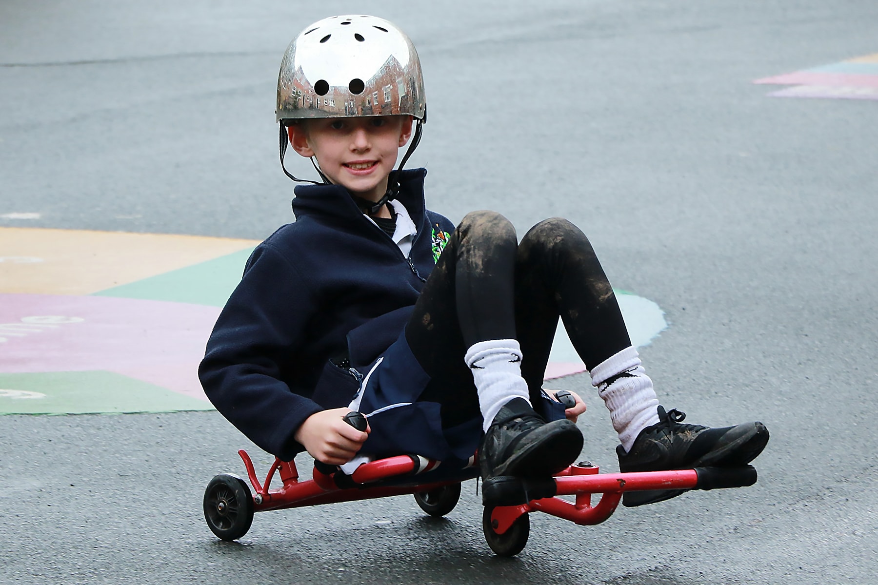 Pupil enjoying breaktime at school