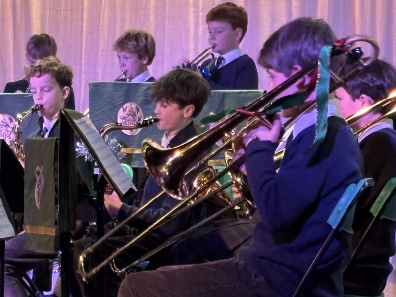 Children playing musical instruments